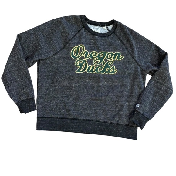 Oregon Ducks Crewneck Pullover Heather Gray College Football University Sports - Picture 8 of 15
